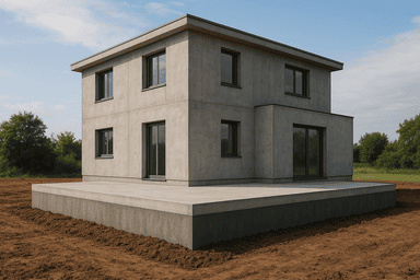 Плита для дома из газобетона 8×12 м Плита для дома из газобетона 8×12 м