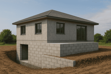 ФБС с подвалом 10×14 м ФБС с подвалом 10×14 м