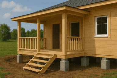 Кирпичные столбы для веранды 5×3 м Кирпичные столбы для веранды 5×3 м