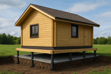 Свайный для дома из бруса 8×10 м Свайный для дома из бруса 8×10 м