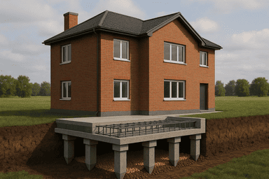 ЖБ сваи для кирпичного дома 8×12 м